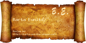 Barta Euniké névjegykártya